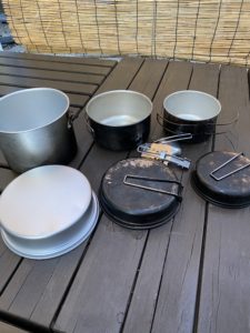 スタッキングしたアルミクッカー