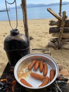 ウィンナーを焼く