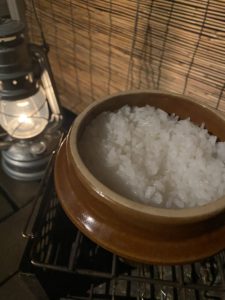 羽釜で炊いたお米