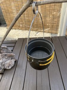 自作焚火ハンガー実験