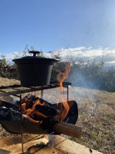 ミネストローネの素を沸かす