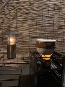 アルコールストーブと羽釜