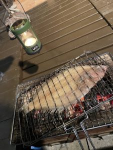 カレイの炭火焼き