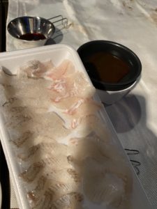 ヒラメのお造り