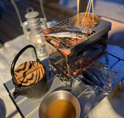 笑’ｓB-6君の燗グリルで熱燗セット。鍋としても使える