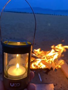 ランタンに着火