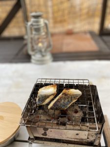 サバの炭火焼き