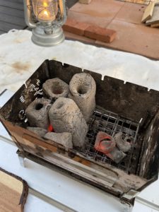 B-6君を燗グリル用に炭お熾す