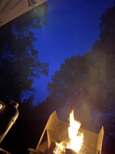 朝の焚火