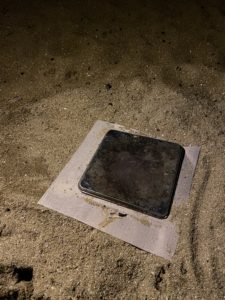 焚火シート使用後