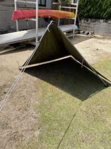 SXIYAの二股化パーツで設営