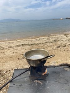 SOTOテトラで湯沸かし