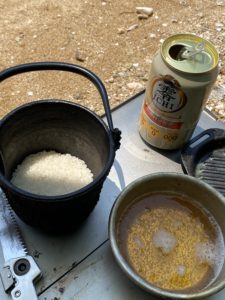鉄瓶で炊飯