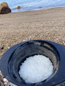 鉄鍋でお米を炊く