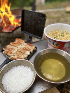 キャンプの朝御飯