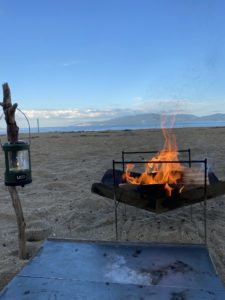 ピコグリルで焚火