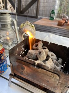 B-6君で火起こし