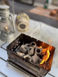 B-6君で火起こし