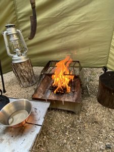 ファイアーセーフに点火