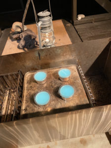 ロウリュで火起こし