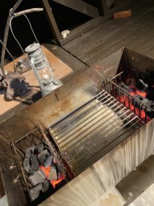 着火したロウリュ