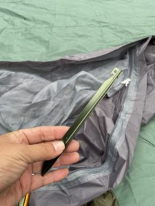 バンドックソロドームに付属しているペグ