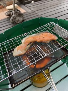 マルチロースターで酒を焼く