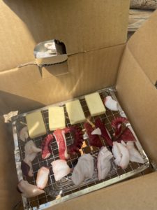 段ボール燻製器