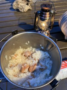 スノーピーク「ケトル1」で作る鳥雑炊