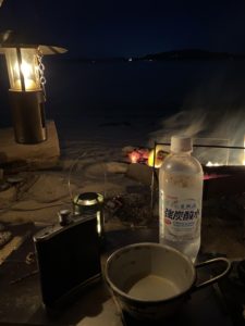焚火とお酒