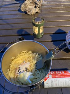 スノーピーク「ケトルＮＯ１」で作るパスタ
