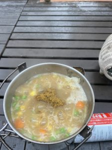 スノーピーク「ケトルNO1」で作るキーマカレーパスタ