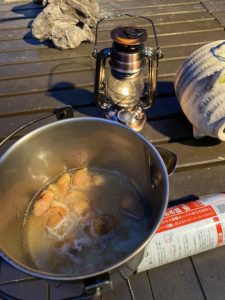 スノーピーク「ケトル1」で作る鳥雑炊