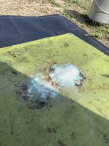 焚き火シートのダメージ