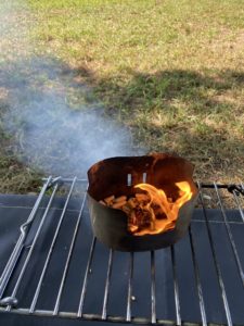 キャンティーン焚火台でペレット燃料を使ってみる