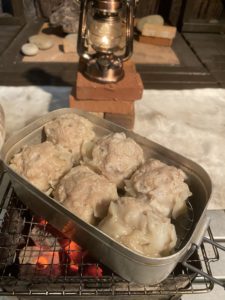 メスティンでジャンボ焼売を蒸す