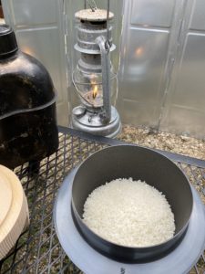 羽釜でお米を炊く