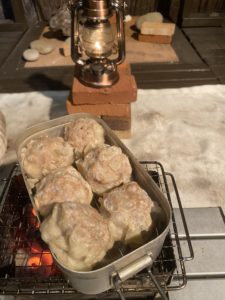 メスティンでジャンボ焼売を蒸す