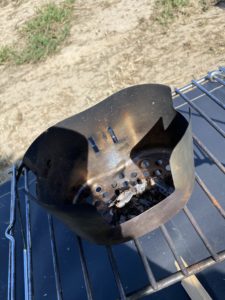 ウッドストーブで燃え尽きる