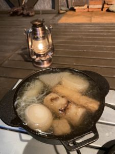 おでんをスキレットで温める