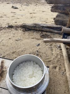 羽釜でお米を炊く