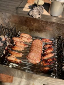 ロウリュで焼く