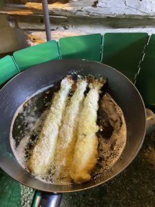 エビフライ投入