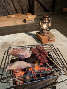 牛串を焼いてみる
