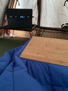 テント内でのコタツ