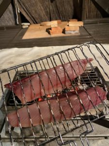 カツオのタタキを作る前、なまのカツオ