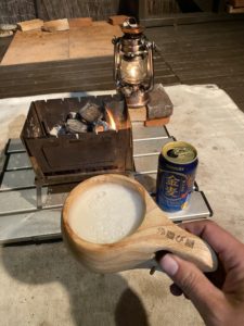 B-6君で火起こし