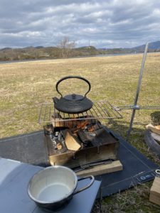 ステンレス製焚き火グリル