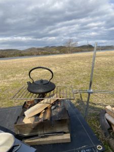 ステンレス製焚き火グリル