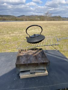 ステンレス製焚き火グリル